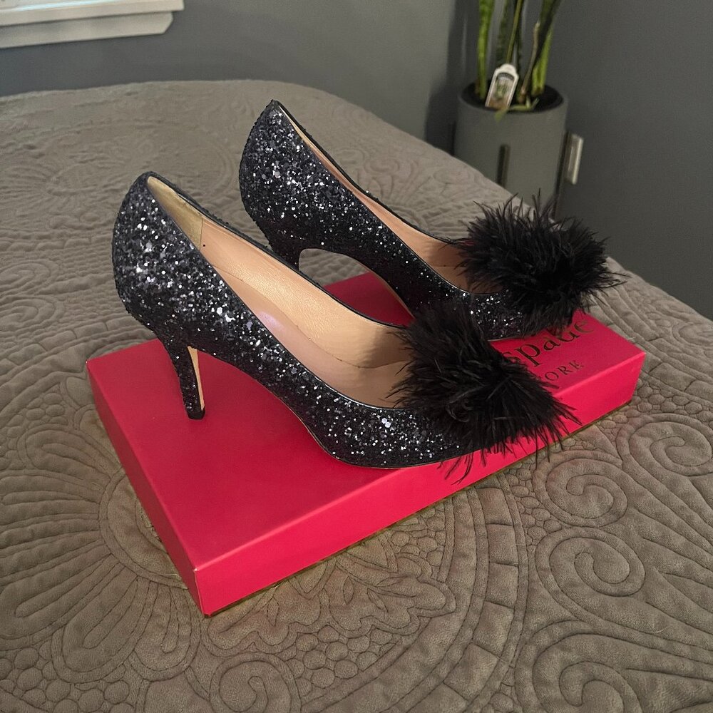 Kate Spade Navy Sparkly Shoes